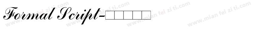 Formal Script字体转换